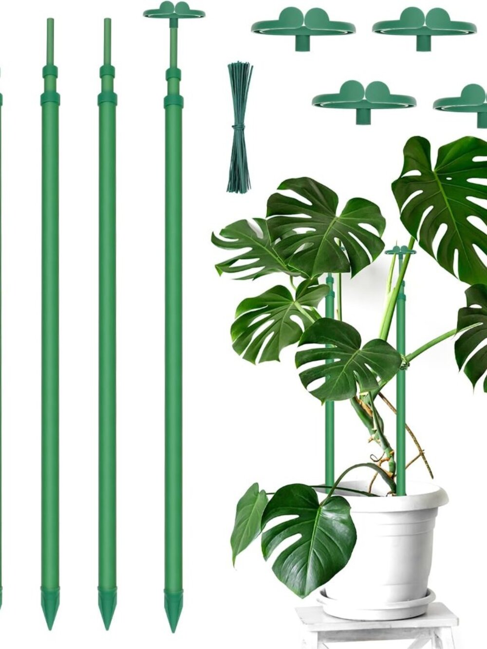 Extendable Plant Stakes,Length Scalable From17.9to42.3IN Plant SupportStake